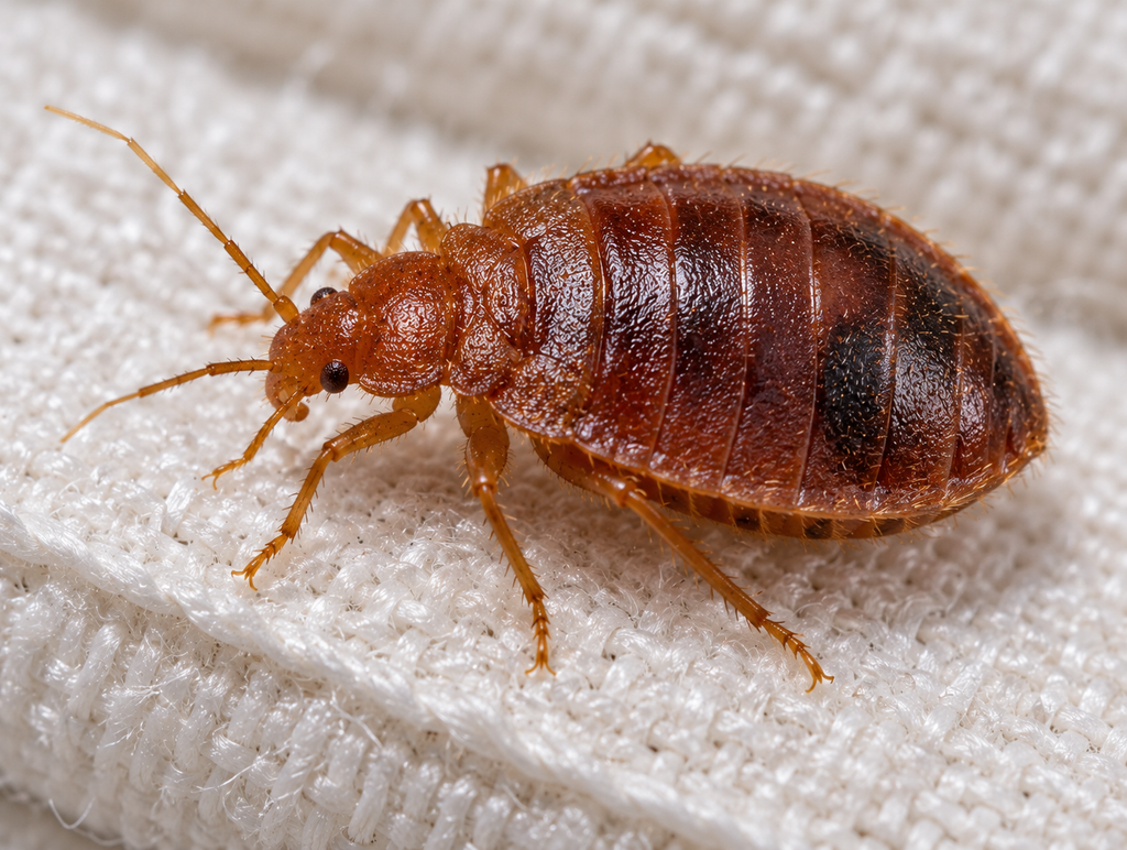 Bed bug on fabric – Calgary bed bug control