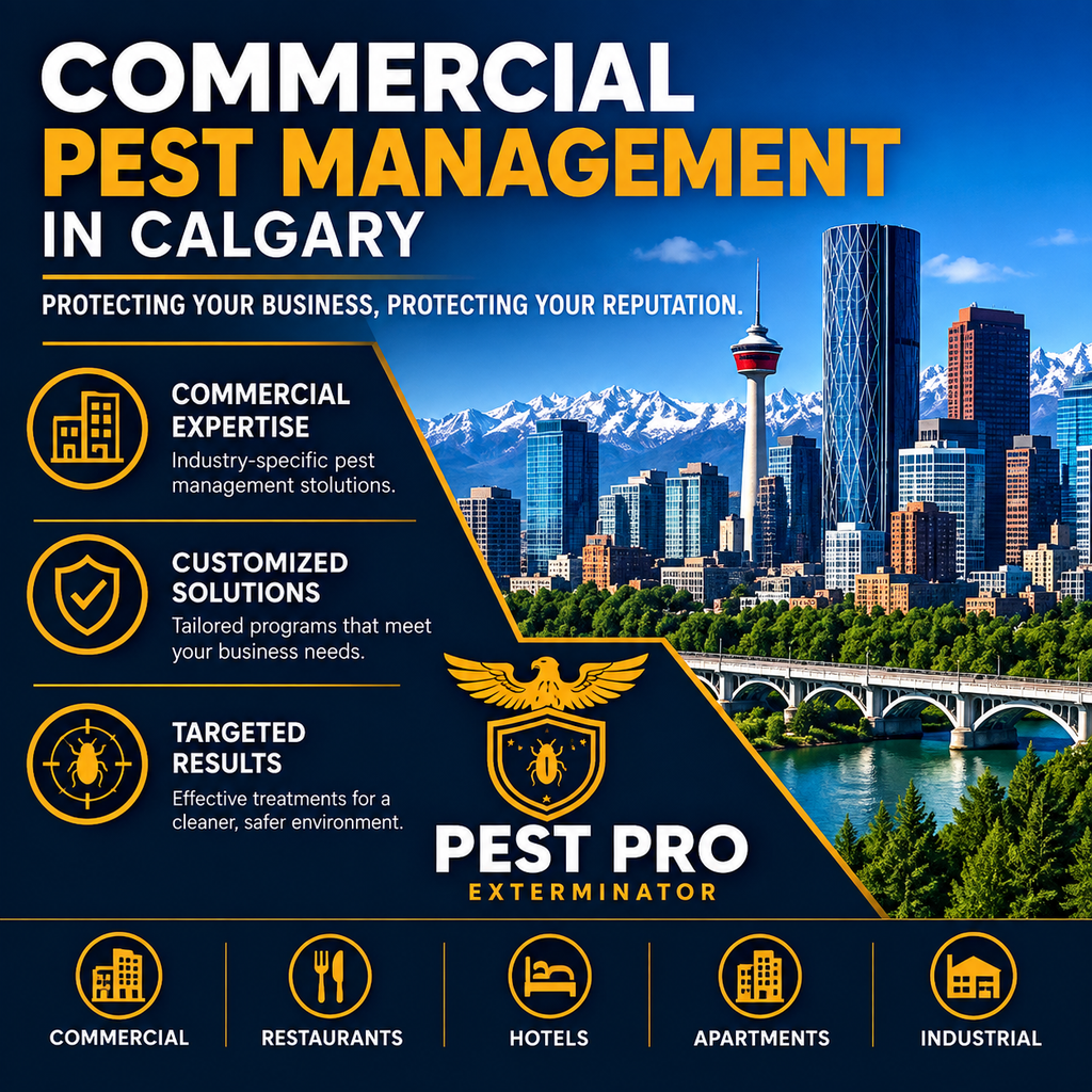 Commercial Pest Management Calgary | Pest Pro Exterminator Commercial pest management services in Calgary by Pest Pro Exterminator for businesses, restaurants, hotels, apartments and industrial properties