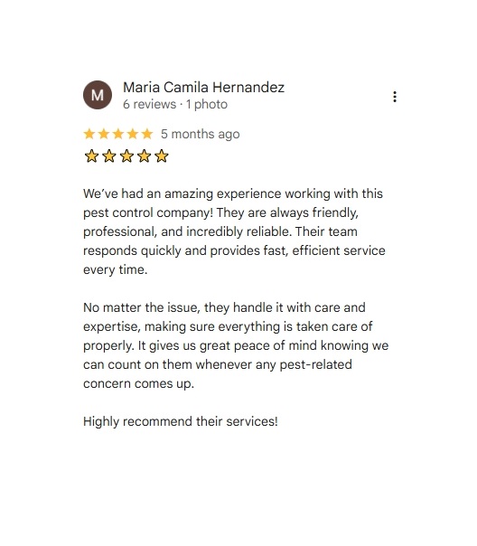 google review from Maria