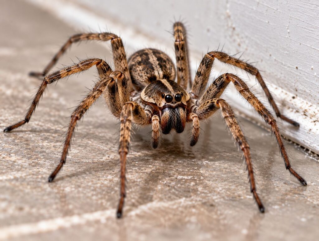 Spider Control Large spider on the exterior of a Calgary home